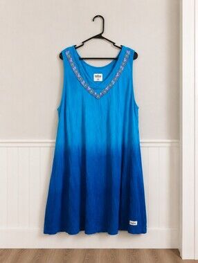 Sunshine Raised Beach Girl Dress Ombre Swim Cover-up